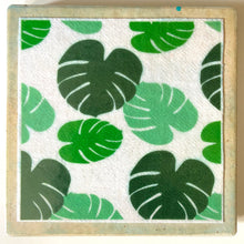 Load image into Gallery viewer, Monstera Ceramic Tile Coaster
