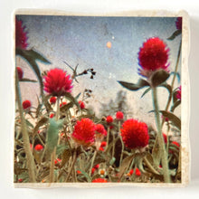 Load image into Gallery viewer, Floral Reds Ceramic Tile Coaster
