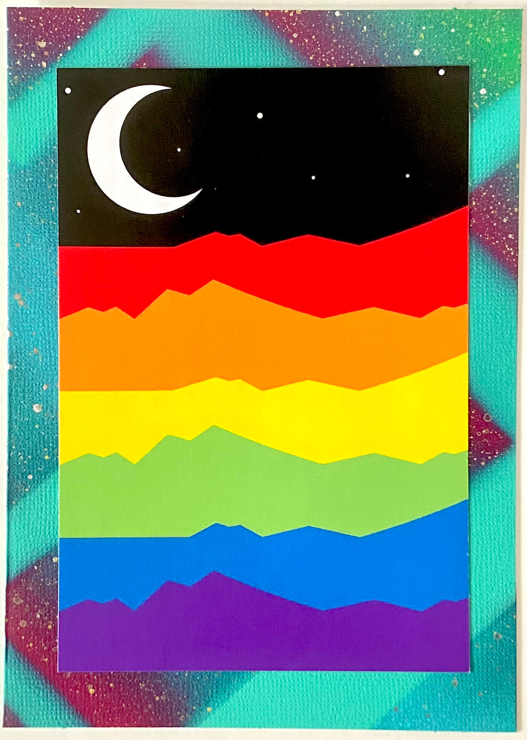Rainbow Mountain Greeting Card