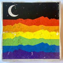 Load image into Gallery viewer, Rainbow Mountain Ceramic Tile Coaster
