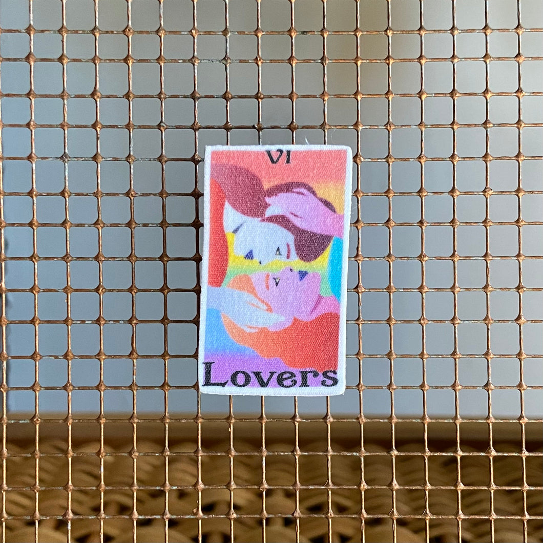 Lovers Tarot Wood Pin or Magnet